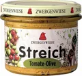 Produktbild: (19,44 EUR/kg) Zwergenwiese Tomate-Olive Streich 180g, BIO Brotaufstrich pikant