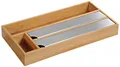 Produktbild: Kesper Folienspender aus FSC-zertifiziertem Bambus – 3-in-1 Organizer für Alufolie, Frischhaltefolie & Backpapier – mit Edelstahl-Abreißkanten & Zusatzfach – 42 x 19 x 5,4 cm - 5804113