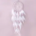 Produktbild: Dream Traumfänger Kinder, Federn Traumfänger im Böhmischen Stil, Handgefertigt Dreamcatcher für Wandbehang Hochzeit Wohnkultur Ornamente Handwerk (Weiß)