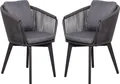 Produktbild: 2er Set Diningsessel Cadiz Rope - Aluminium Gestell grau