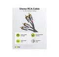 Produktbild: Goobay goobay Plus Stereo-Cinchkabel 5m - Audio-Kabel Audio-Kabel, Cinch, Kabel, Vergoldete Stecker gegen Korrosion