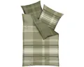 Produktbild: Kaeppel Bettwäsche Biber Beyond in 200x200 + 2x 80x80 cm Streifen khaki, Feinbiber, 3 teilig, Wendebettwäsche aus 100% Baumwolle