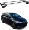 Produktbild: Dachträger Grundtäger für VW Touran mk2 2015-2025 75kg Aluminium Silber 2 tlg