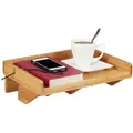 Produktbild: Relaxdays Bettablage, Mini-nachttisch Zum Anklemmen, Aus Bambus, Platzsparend, Kabelschlitze, Ablage Bt 33x24 Cm, Natur