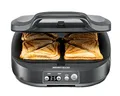 Produktbild: ROMMELSBACHER Sandwich Maker ST 1800, 4 XL-Sandwiches, Antihaftbeschichtung, 15 Minuten Zeitschaltuhr, automatische Abschaltung, Cool Touch Gehäuse, 1800 Watt, schiefergrau