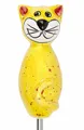 Produktbild: Katze aus Keramik gelb 17 cm hoch Gartenkeramik Gartendeko Gartenfigur Tierfigur