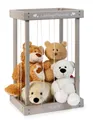 Produktbild: ELLA & PIET® Spielzeugtruhe Plüschtier-Box aus Holz zur Aufbewahrung von Kuscheltieren (Schlamm), Mein Zoo, Kuscheltieraufbewahrung, Spielzeugkiste, Spielzeugtruhe