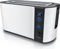 Produktbild: Arendo Toaster, 2 lange Schlitze, für 4 Scheiben, 1500 W, Langschlitz, Brötchenaufsatz, Wärmeisolierendes Gehäuse, Display, weiß