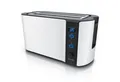 Produktbild: Arendo Toaster Langschlitz, Edelstahl, Display mit Restzeitanzeige, Krümelschublade, 2 lange Schlitze, für 4 Scheiben, 1500 W, Defrost Funktion, Wärmeisolierendes Gehäuse, mit Brötchenaufsatz