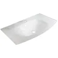 Produktbild: Fackelmann 73609 Waschbecken Lugano Glas 80 cm weiß Höhe 13 cm