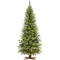 Produktbild: FAIRYTREES Weihnachtsbaum künstlich 180cm Nordmanntanne SLIM Premium | Tannenbaum Holzständer |  EU | Christbaum künstlich mit Naturgetreue Spritzguss Elemente