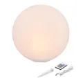 Produktbild: Esotec Solarkugel für den Garten Siena 50, Multicolor, 50cm, Fernbedienung, USB, 16 Leuchtfarben, Akku, Solarmodul, Erdspieß, Solarleuchte, Kugelleuchte, außen, Winterfest, wetterfest, 102893