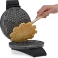 Produktbild: Cloer 1625 Waffeleisen für eine Herzwaffel mit 15,5 cm Durchmesser, Herzwaffeleisen mit Antihaftbeschichtung, stufenlosem Bräunungsgrad & optischer - Schwarz/Grau