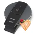Produktbild: Cloer 1625 Waffeleisen für klassische Herzwaffeln, 930 W, Waffelgröße 15,5 cm, stufenlos wählbarer Bräunungsgrad, praktische Standfunktion, Metall, Grau