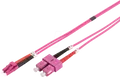 Produktbild: DIGITUS 2532024 - LWL Patchkabel, OM4, LC / SC, Duplex, violett, 2 m