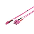 Produktbild: DIGITUS LWL Multimode Patchkabel OM4 LC/SC Duplex 2m Violett Netzwerkkabel Kabel
