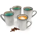 Produktbild: Sänger | Kaffeebecher Set Capri aus Steingut, 4-teiliges Kaffeetassen Set, Modernes und Einzigartiges Design 300 ml | PREMIUM COLLECTION