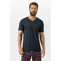 Produktbild: Mey Pyjamaoberteil Mey Herren T-Shirt Serie Selection Uni Shirt (1-tlg) Basic Shirt, Uni, weiche Modalfaser, Premium Qualität blau L