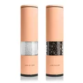 Produktbild: LARS NYSØM Salz und Pfeffer Mühle 2er Set Manuell mit einstellbarem Keramik-Mahlwerk von grob bis fein I Design Gewürzmühlenset (2 Stück) - Creamy Peach