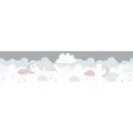 Produktbild: A.S. Création Borte selbstklebend Wolken Kinderzimmer 5 m x 15 cm Grau-Rosa