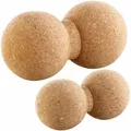 Produktbild: newgen medicals 2er-Set Massage-Duobälle & Faszien-Trainer, Kork, Ø 6,5/8 cm