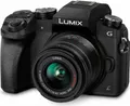 Produktbild: Panasonic Lumix DMC-G70 + H-FS1442AE, 16 MP, 4592 x 3448 Pixel, Live MOS, 4K Ultra HD, Touchscreen, Schwarz