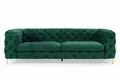 Produktbild: Casa Padrino Chesterfield Sofa in Grün / Gold 240 x 97 x H. 73cm - Designer