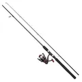 Produktbild: DAM Full Tech Spinning Combo, Süßwasserangler Angelrute Rolle Hecht Barsch Zander Mehr, Starkes Leichtgewicht Vielseitig, Schwarz Grau, 1.80m Mäßig schnelle Rute, 2000er Rolle
