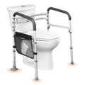 Produktbild: VEVOR Toilettensitzerhöhung Toilettenbügel Aufstehhilfe WC Verstellbar 62-77cm