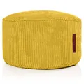 Produktbild: Green Bean® Indoor Sitzhocker Pouf 45x25cm EPS-Perlen Füllung & Cordstoff Kuschelig Weich Waschbar - Drinnen Bodenkissen Liegekissen Sitzkissen Sitzhocker Relax-Sessel Kinder Erwachsene Stoff Gelb