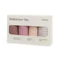 Produktbild: Ehrenkind® Mulltücher Baby 70x70 cm Premium Spucktücher für Neugeborene | Weiche Musselintücher im 4er-Set | Perfekt als Neugeborenen Geschenk & Baby Erstausstattung | Rosé