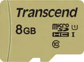 Produktbild: Transcend microSDHC 500S     8GB Class 10 UHS-I U1 + SD Adapter