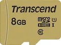 Produktbild: Transcend Premium 500S microSDHC-Karte 8 GB Class 10, UHS-I, UHS-Class 1 inkl. SD-Adapter