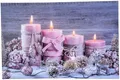 Produktbild: infactory LED Foto: Animiertes LED-Wandbild Kerzen mit Rose, 38 x 58 cm (LEDbilder, Bilder Weihnachten Winter, Weihnachtsbeleuchtung)