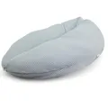 Produktbild: HOBEA-Germany Stillkissen 190 cm x 76 cm XXL Lagerungskissen Schwangerschaftskissen für Baby und Erwachsene Seitenschläferkissen Stillkissen mit Bezug aus Bio Baumwolle, Waffelmuster Graublau