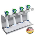 Produktbild: 4er Edelstahl Aufsteckbürsten-Halter passend für Oral-B, iO, Philips, Sonicare