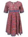 Produktbild: GURU SHOP Boho Minikleid, Sommerliches Minikleid, Baumwollkleid - Rostrot, Damen, Size:L