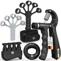 Produktbild: Handtrainer Fingertrainer, Verstellbares Griffkraft Trainer Set -5-Teilig- Un...