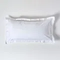 Produktbild: Perkal Kissenbezug weiß mit Stehsaum & Hotelverschluss 50x90 cm, 100% ägyptis...