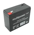 Produktbild: MultiPower MP7-6S 300402 Bleiakku 6V 7Ah Blei-Vlies (AGM) (B x H x T) 116 x 99 x 50mm Flachstecker 4