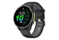 Produktbild: Wigento Smartwatch-Armband Für Garmin Forerunner 970 Silikon Armband mit Silber Schnalle Schwarz, Zweifarbig, Silberschließe, verstellbar