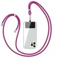 Produktbild: Universal Handykette alle Handys zum Umhängen Kordel Band Pink + Handband gratis