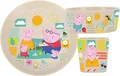 Produktbild: KOZIOL Kindergeschirr-Set CONNECT PEPPA PIG (3-tlg), 1 Personen, Kunststoff, Made in Germany, 3 Teile, für 1 Person