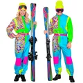 Produktbild: W WIDMANN MILANO Party Fashion - Kostüm Skianzug für Damen und Herren, Overall mit Gürtel, Retro Design für Karneval & Apres Ski Party