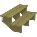 Produktbild: Plus A/S  Terrassentreppe 2 Stufen 50x34x120 cm Druckimprägniert NTR Kl A