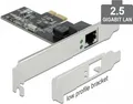 Produktbild: DeLOCK PCI Express x1 Card to 1 x 2,5 Gigabit LAN - Netzwerkadapter - PCIe 2,1 - 2,5GBase-T x 1 (89564)