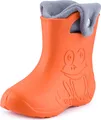 Produktbild: Ladeheid Eva Kinder Jungen Mädchen Gummistiefel Regenschuhe gefüttert LA-CA-04 (Orange/Grau, 22/23 EU)
