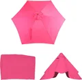 Produktbild: Ersatz-Bezug für Sonnenschirm Florida, Sonnenschirmbezug Ersatzbezug, Ø 3m Polyester 6 Streben pink