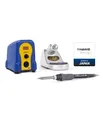 Produktbild: HAKKO® Lötstation FX-888DX Blau/Gelb (100 W) – Digitale Lötstation mit hervorragendem Wärmeübertrag, kompakt für kleine Arbeitsplätze, ideal für präzises & professionelles Löten – inkl. Werkzeughalter