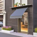 Produktbild: Klemmmarkise Balkonmarkise Markise Sonnenschutz Höhenverstellbar Anthrazit 1,5M